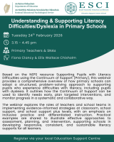 Understanding & Supporting Literacy Difficulties/Dyslexia in Primary School