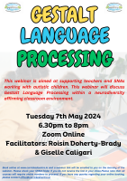 Gestalt Language Processing- 23LCAU40 (Facilitator Roisin Doherty)