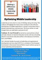 Optimising Middle Leadership - 24LCSP53 (Facilitator Dr. Joe O’Connell) 