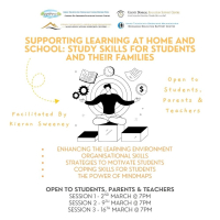Supporting Learning at Home and School: Study Skills for Students and Their Families - 26LCSP23 (Facilitator Kieran Sweeney)